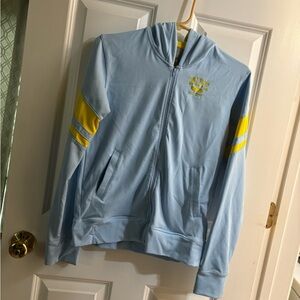 Nike Blue and Yellow Zip-Up Hoodie